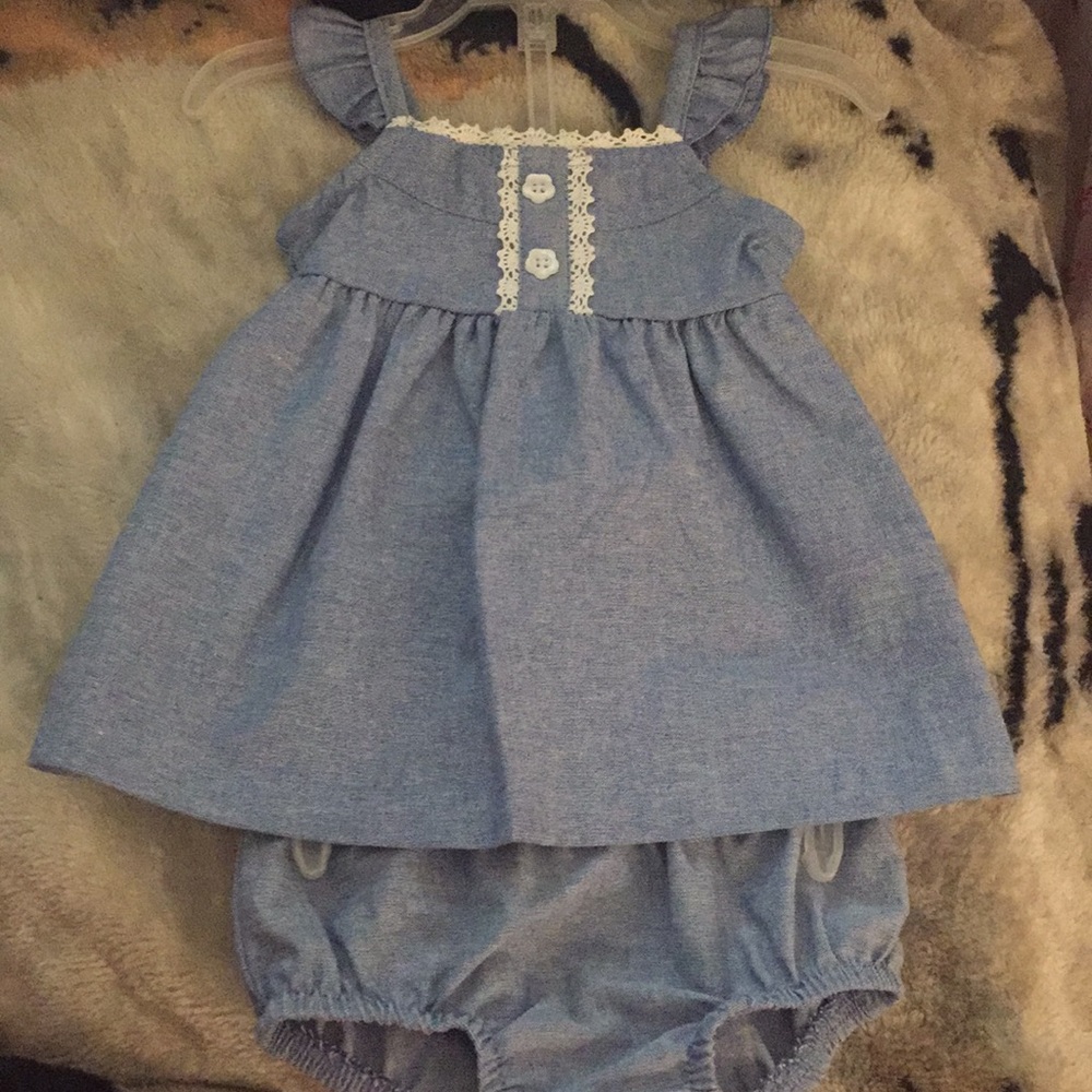 Denim baby girl 2 piece set